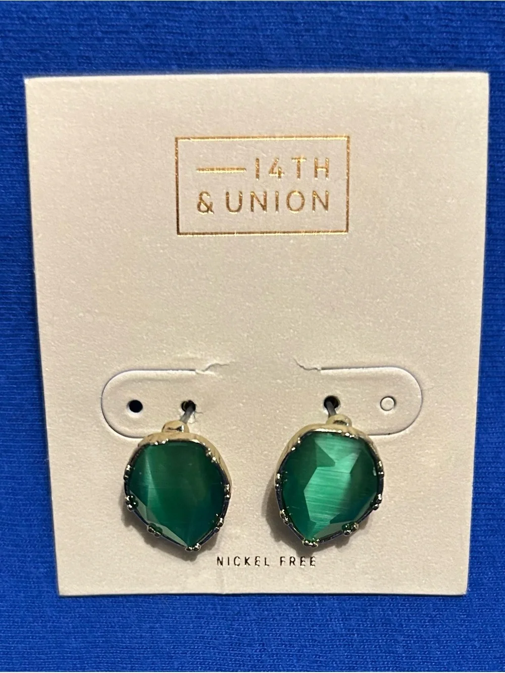 NWT Bundle 4 Pairs Nordstrom Rack 14th & Union Gold and Stone Fashion Earrings